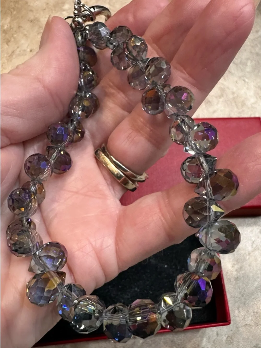 Artisan faceted iridescent